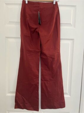 le chateau Brick Red Flare Dress Pants